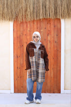 Brown Checked Wool Jacket