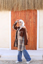 Brown Checked Wool Jacket