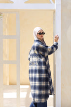 Indigo Wool Checked Jacket